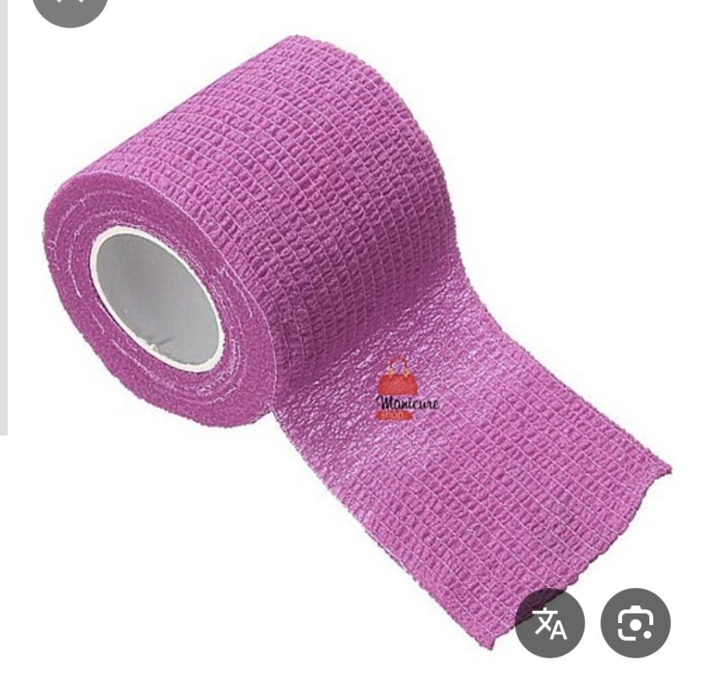 תחבושת אלסטית נצמדת צבעונית 6/8 ס'מ